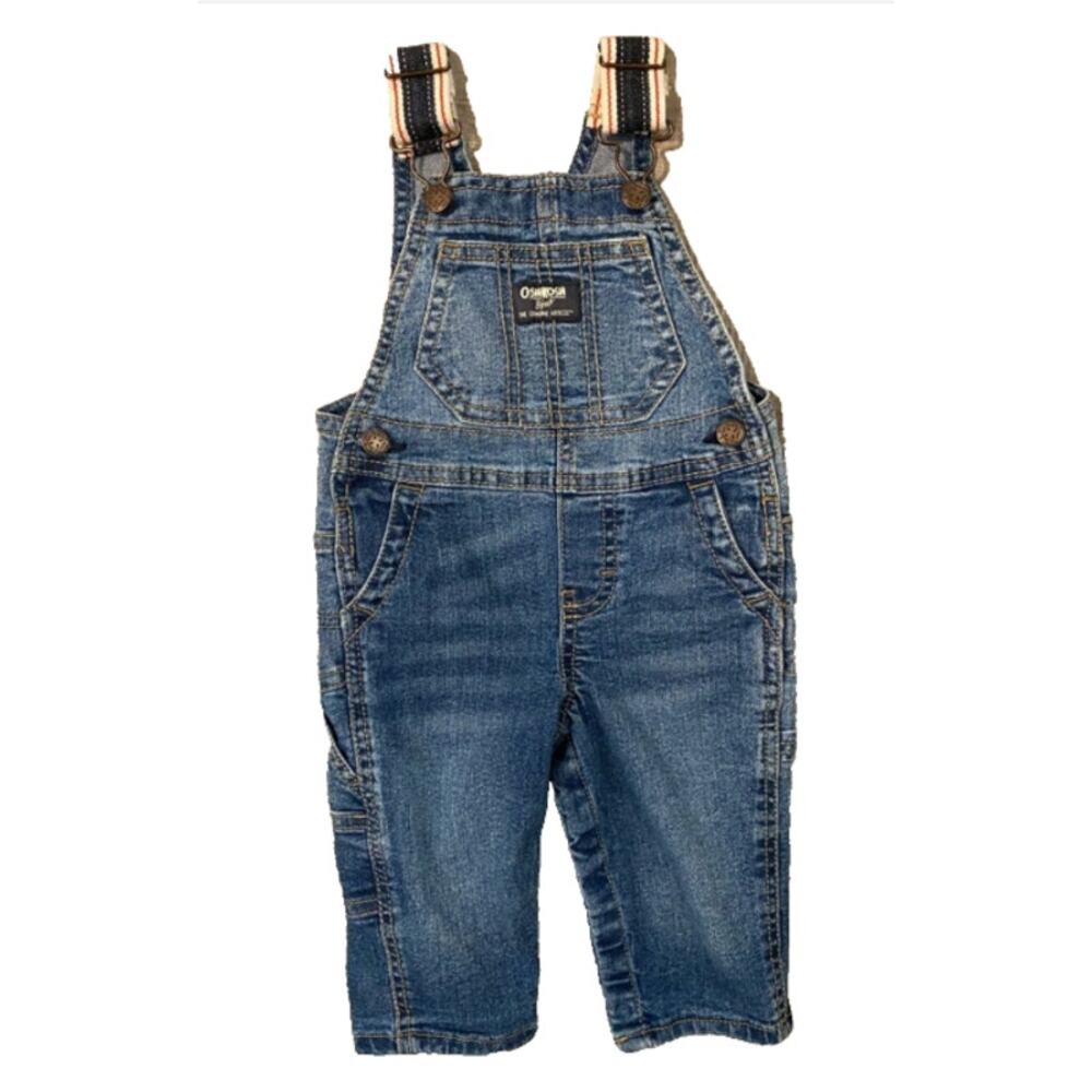 OshKosh B’gosh Denim Overalls 9 Months EUC